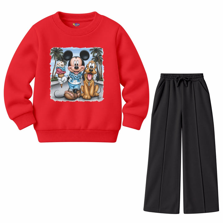 Mickey & Pluto Beach (Fleece Pair)