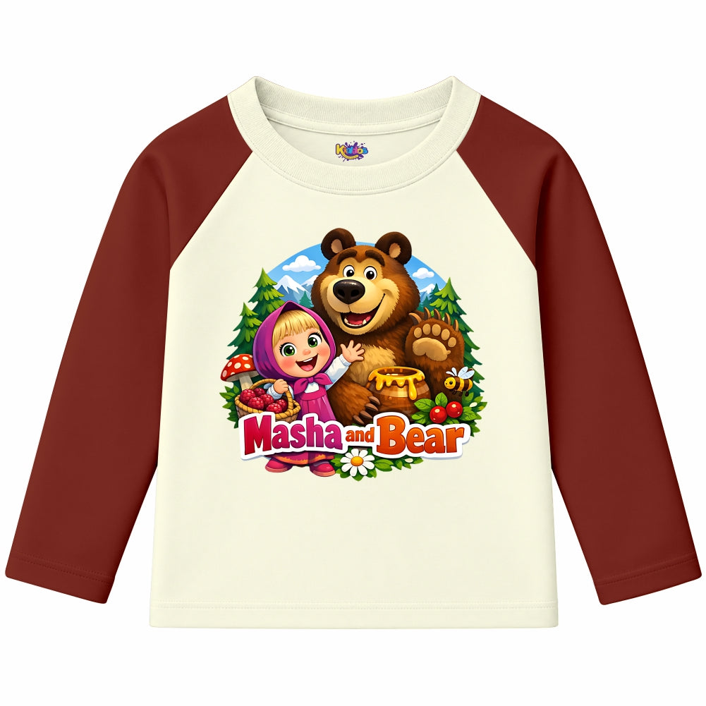 Masha and Bear (Ragnal Sleeve Shirt)