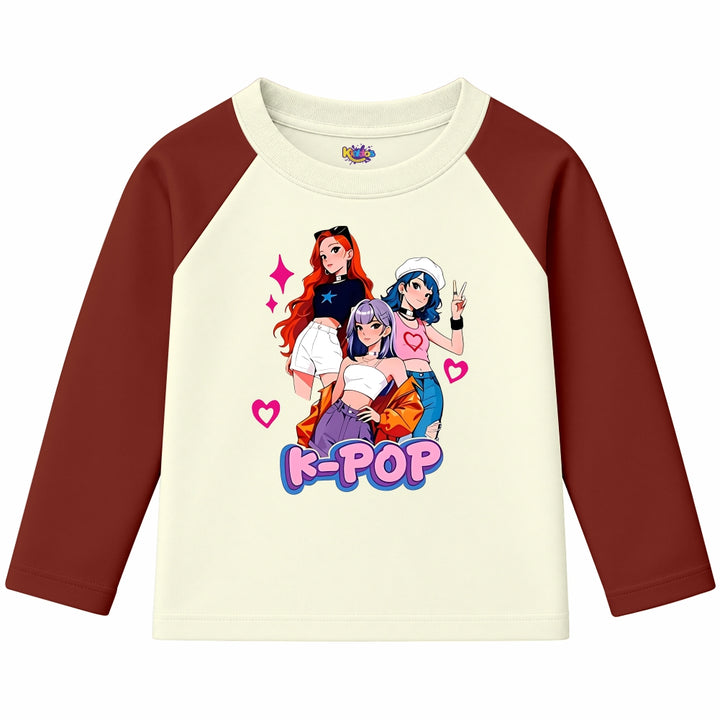 K-POP Anime Girl Group (Ragnal Sleeve Shirt)