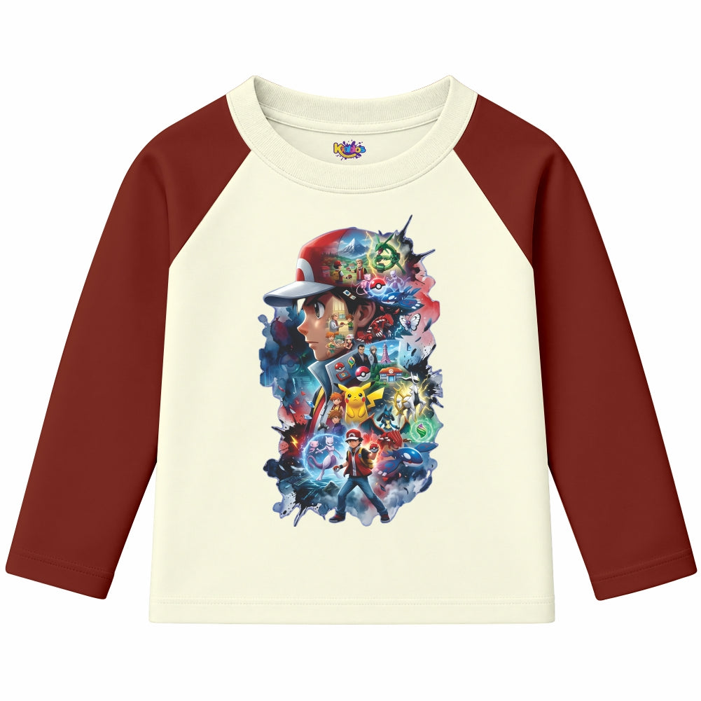Ash Pokemon (Ragnal Sleeve Shirt)