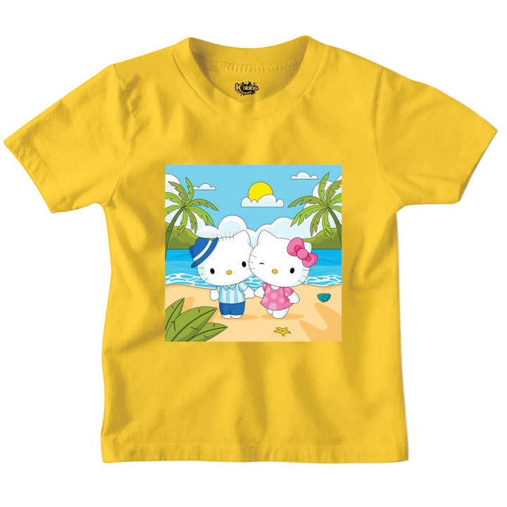 HELLO KITTI SUMMER BEACH T-SHIRT