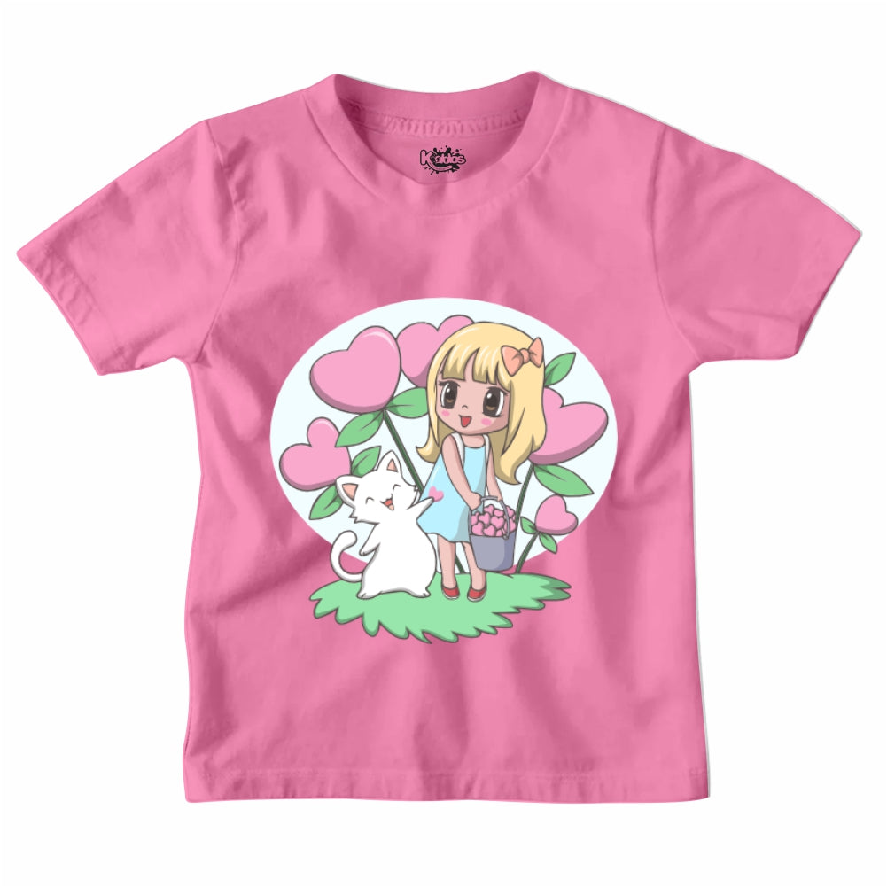 GIRL CARRYING HEART T-SHIRT