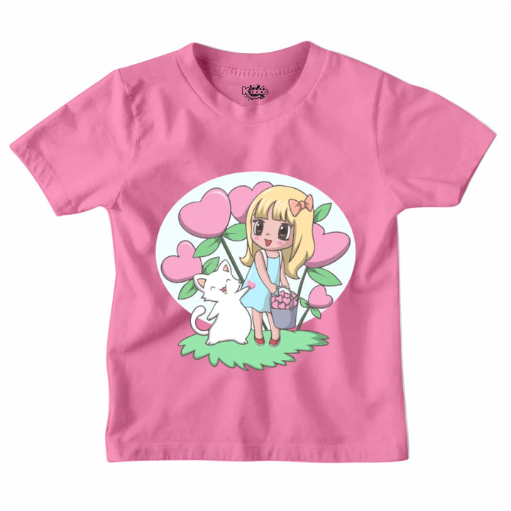 GIRL CARRYING HEART T-SHIRT