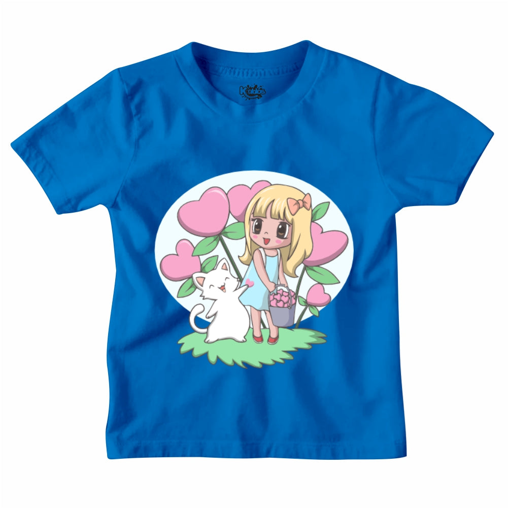 GIRL CARRYING HEART T-SHIRT