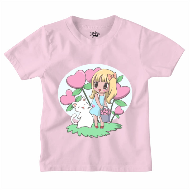 GIRL CARRYING HEART T-SHIRT