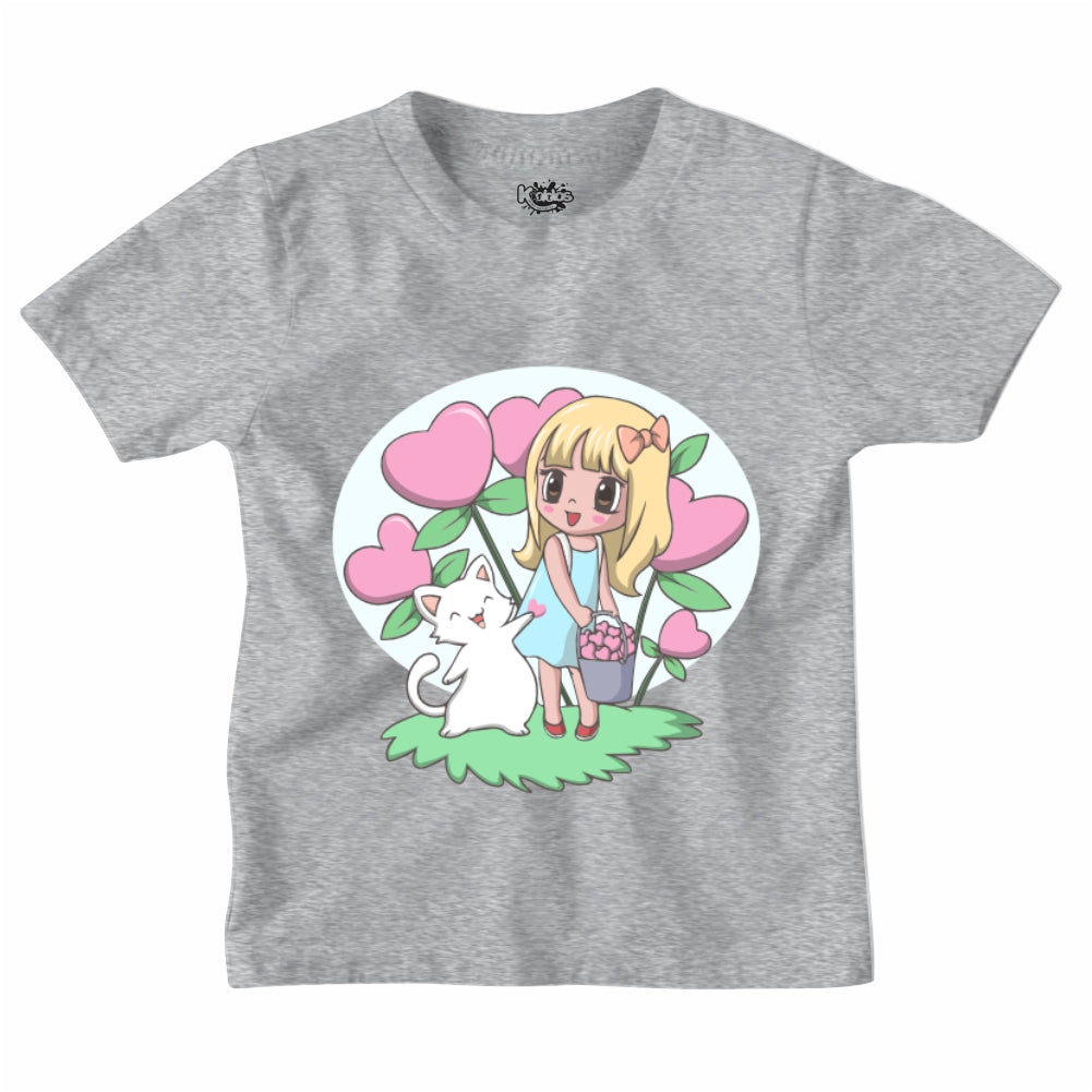 GIRL CARRYING HEART T-SHIRT