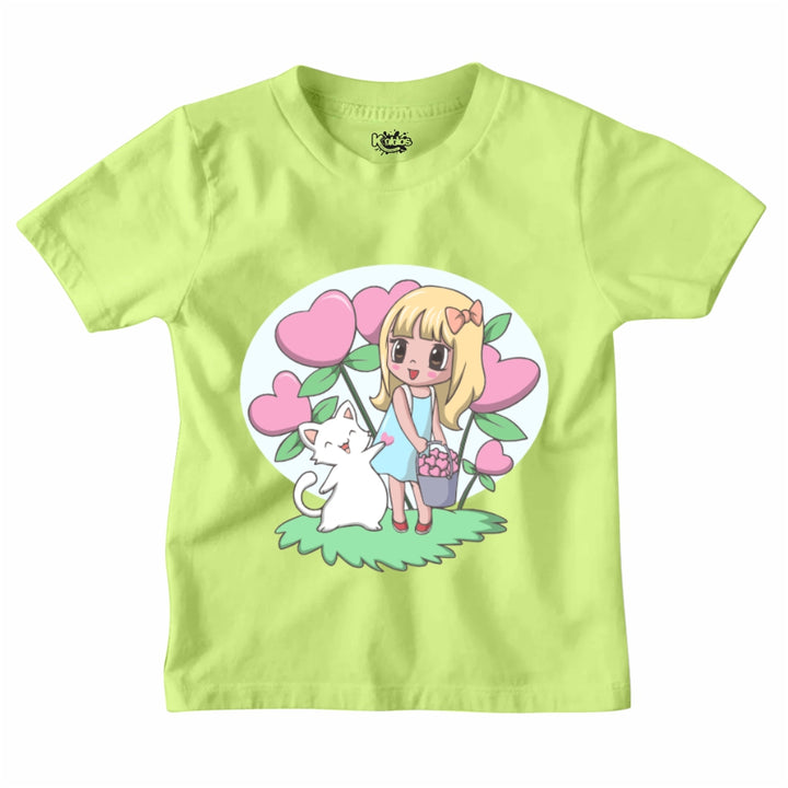 GIRL CARRYING HEART T-SHIRT