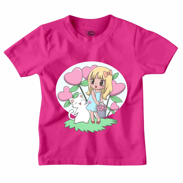 GIRL CARRYING HEART T-SHIRT