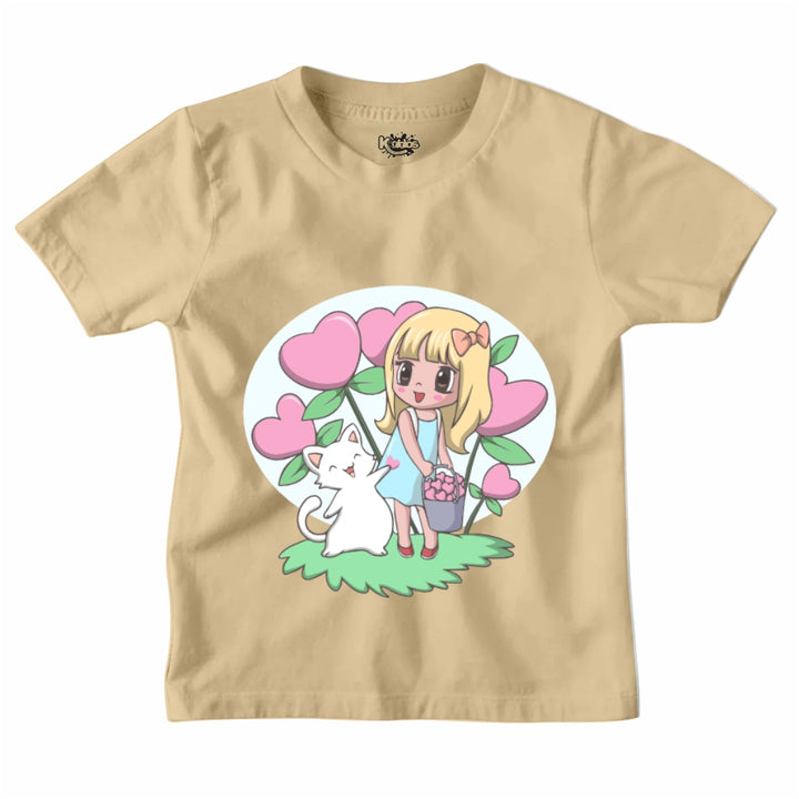 GIRL CARRYING HEART T-SHIRT