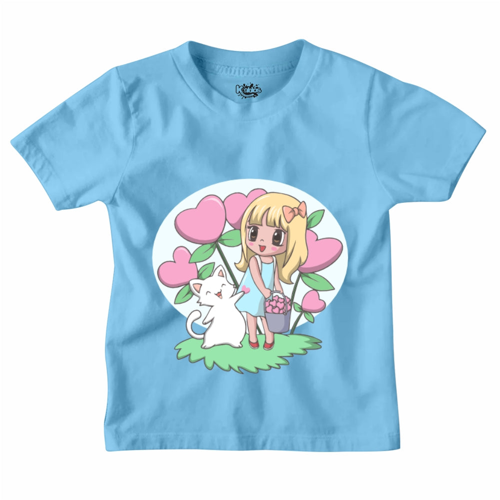 GIRL CARRYING HEART T-SHIRT