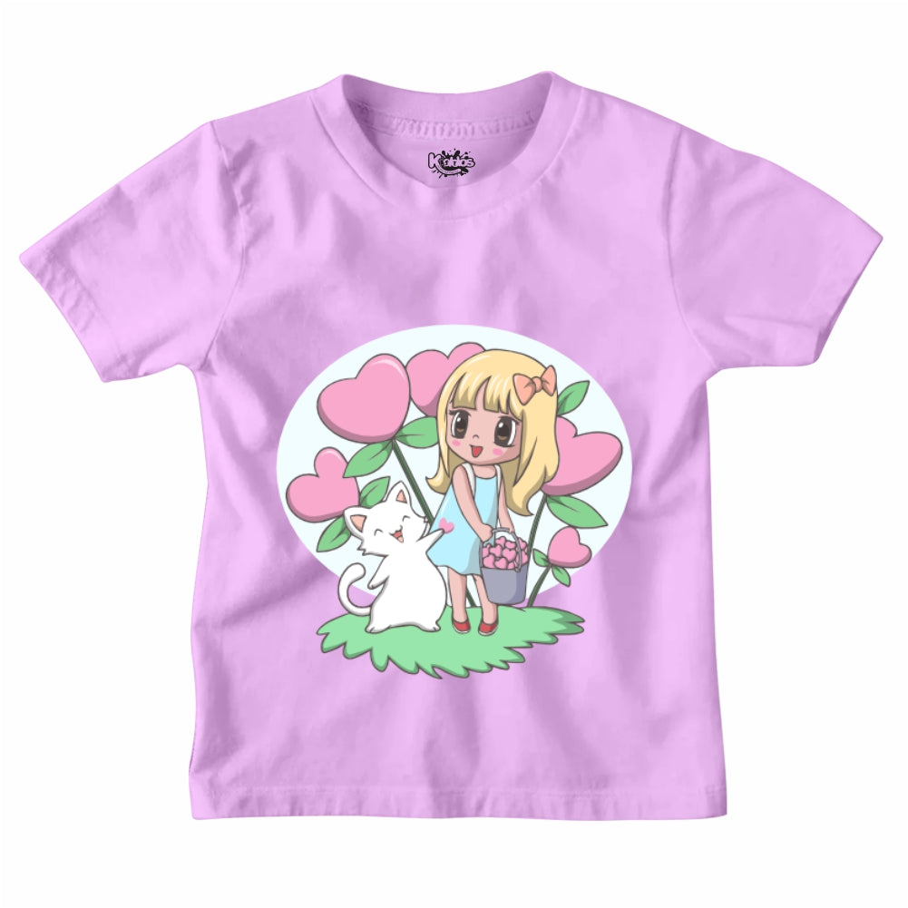 GIRL CARRYING HEART T-SHIRT