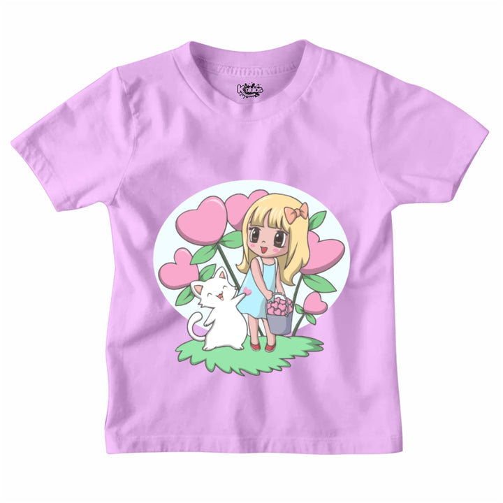 GIRL CARRYING HEART T-SHIRT