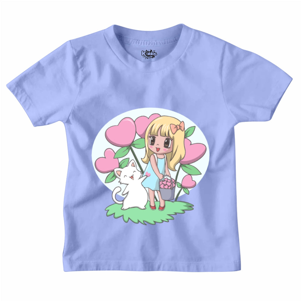 GIRL CARRYING HEART T-SHIRT