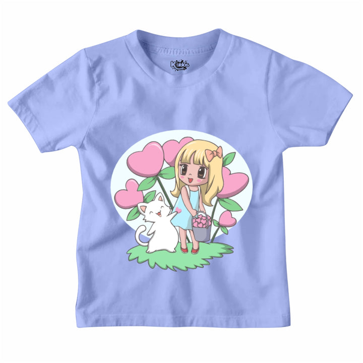 GIRL CARRYING HEART T-SHIRT