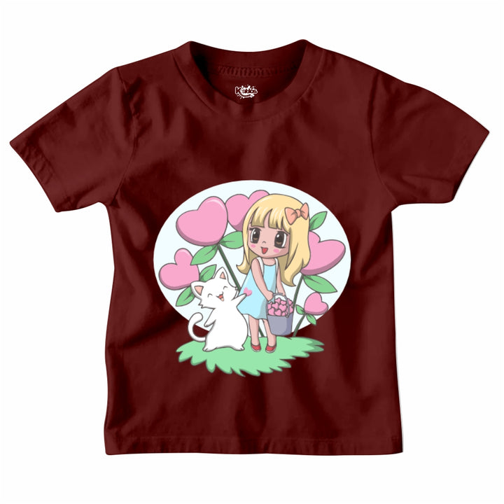 GIRL CARRYING HEART T-SHIRT