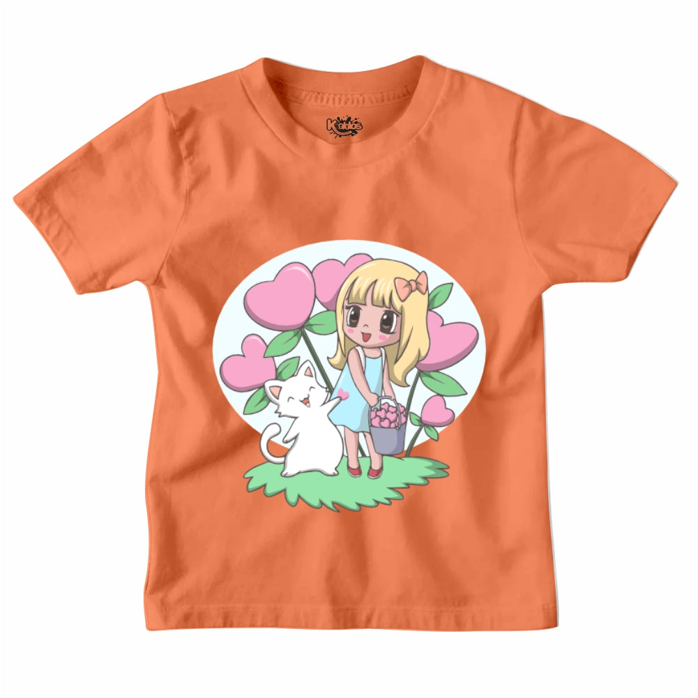 GIRL CARRYING HEART T-SHIRT