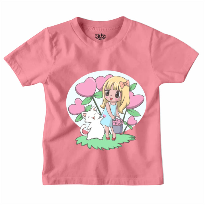 GIRL CARRYING HEART T-SHIRT
