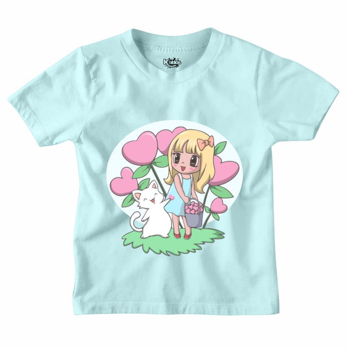 GIRL CARRYING HEART T-SHIRT