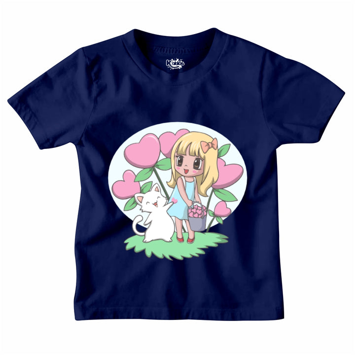 GIRL CARRYING HEART T-SHIRT