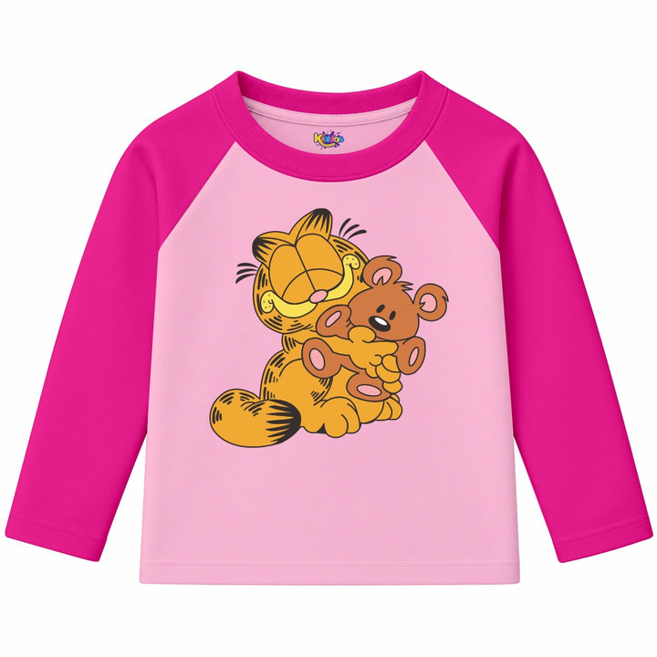 GARFIELD WITH BEAR (Ragnal Sleeve Shirt)