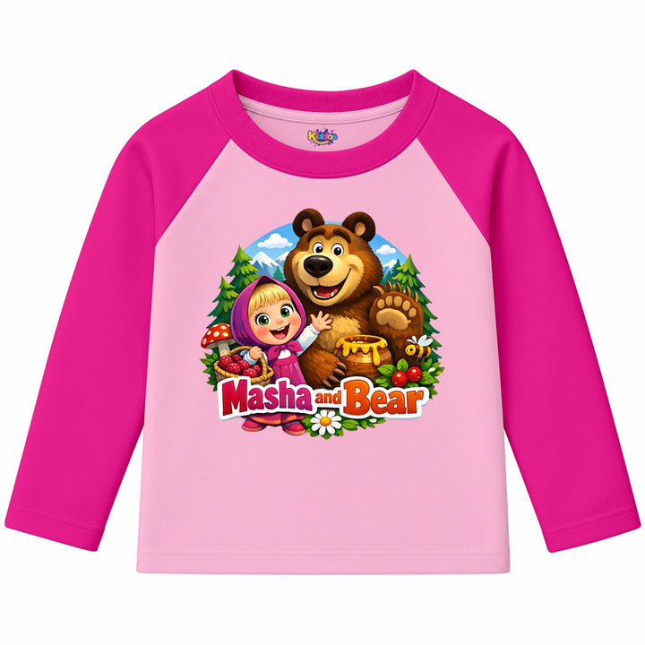 Masha and Bear (Ragnal Sleeve Shirt)