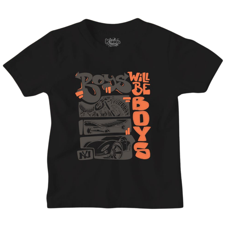 BOYS WILL BE BOYS TEE BLACK