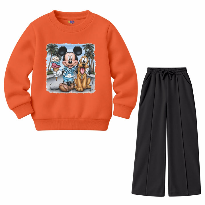 Mickey & Pluto Beach (Fleece Pair)