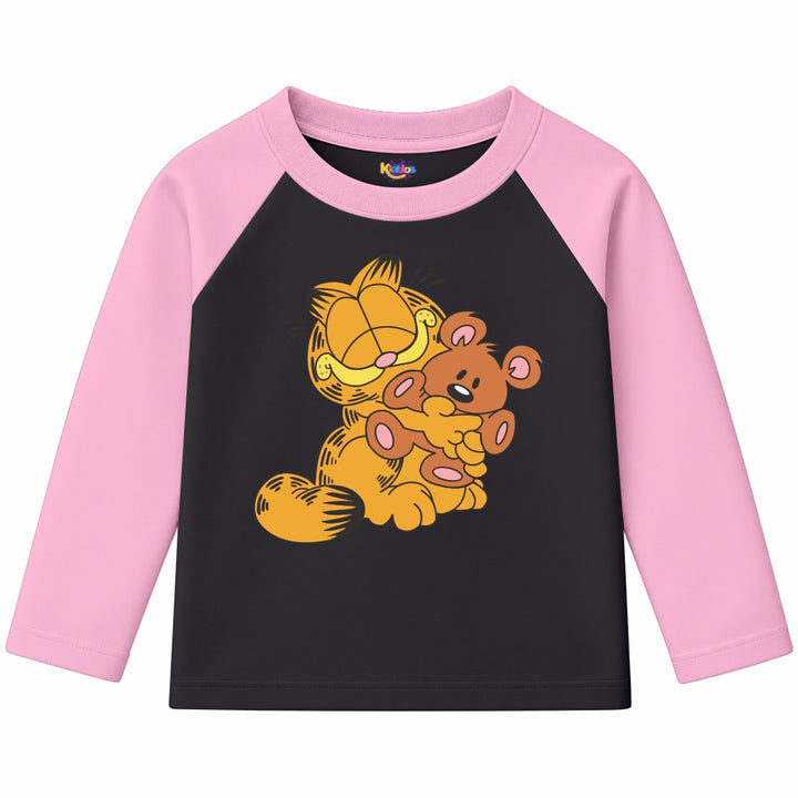 GARFIELD WITH BEAR (Ragnal Sleeve Shirt)