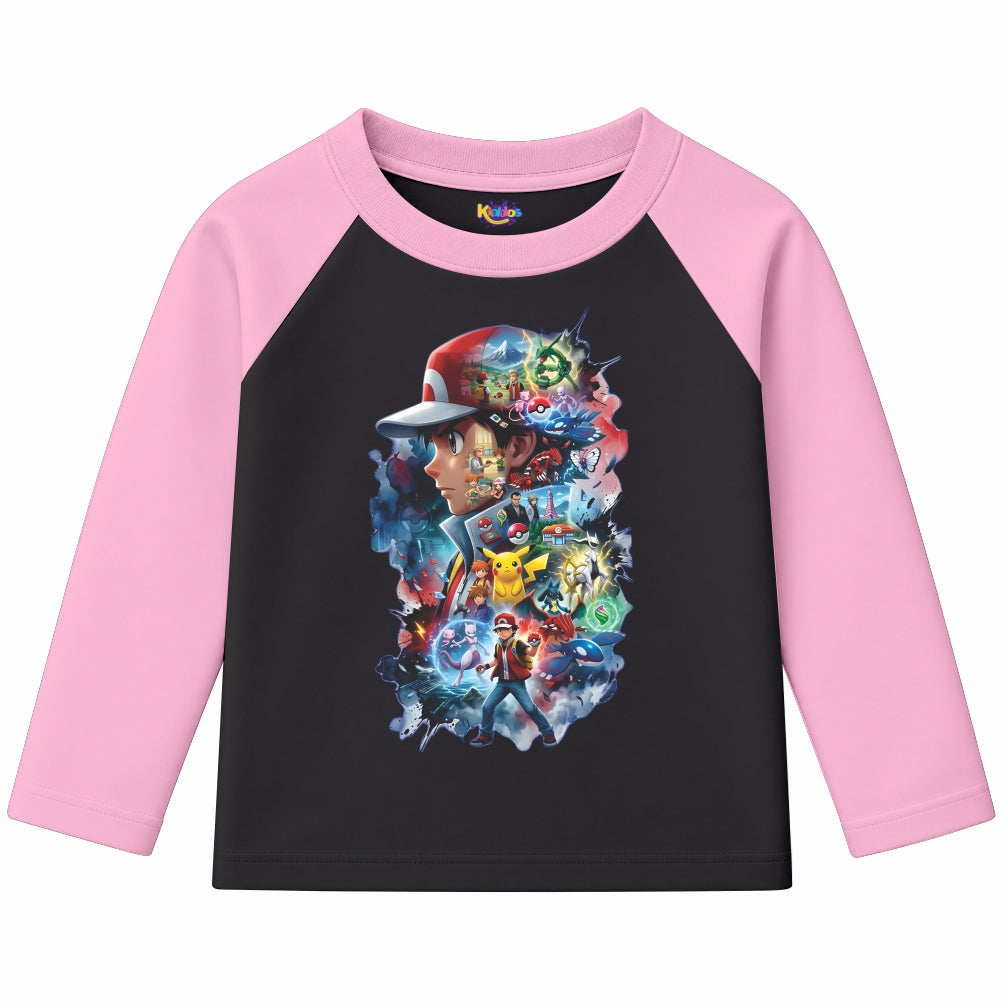 Ash Pokemon (Ragnal Sleeve Shirt)