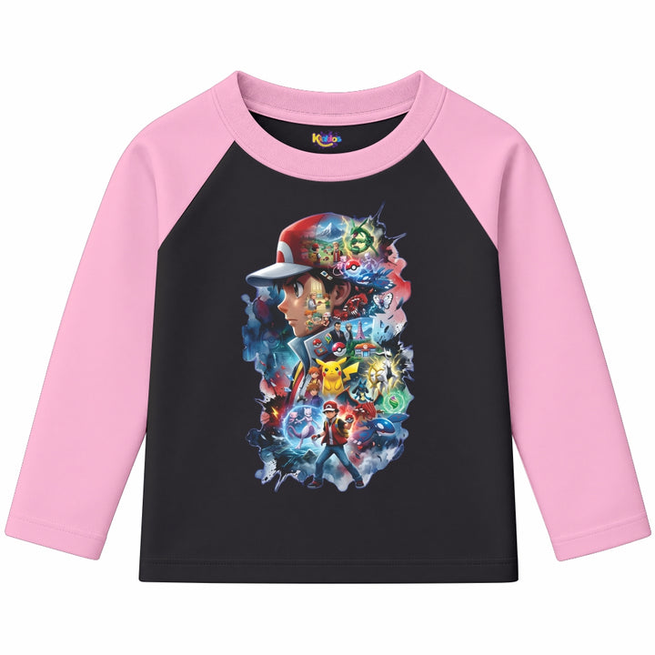 Ash Pokemon (Ragnal Sleeve Shirt)