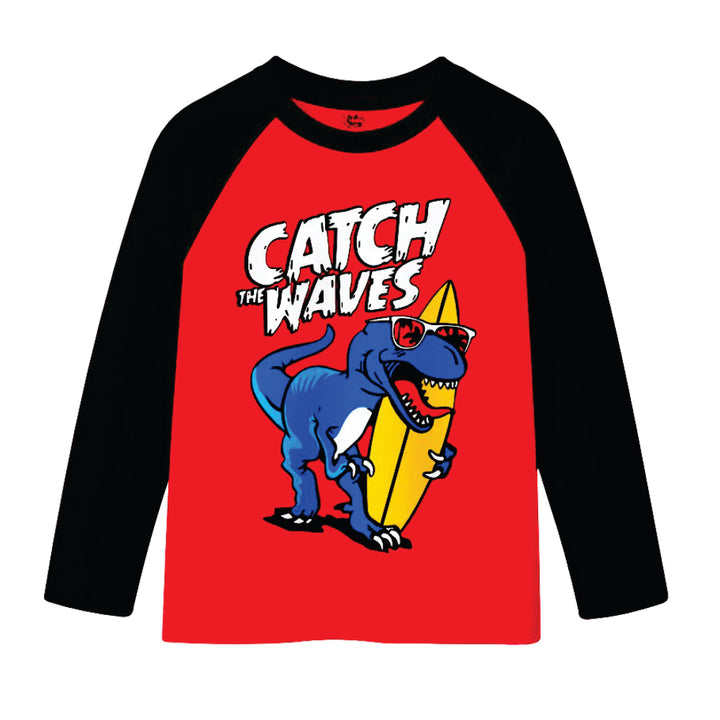 CATCH THE WAVES KIDS FULL SLEEVE SHIRT