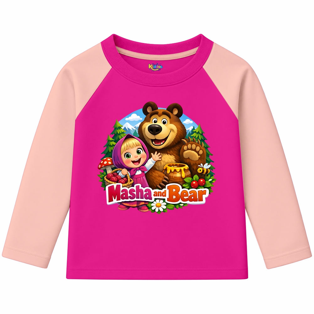 Masha and Bear (Ragnal Sleeve Shirt)