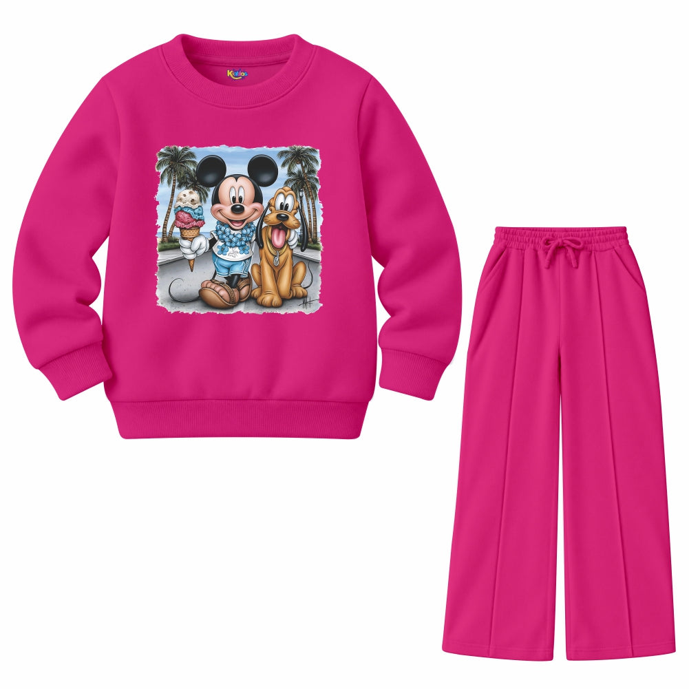 Mickey & Pluto Beach (Fleece Pair)