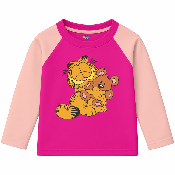 GARFIELD WITH BEAR (Ragnal Sleeve Shirt)