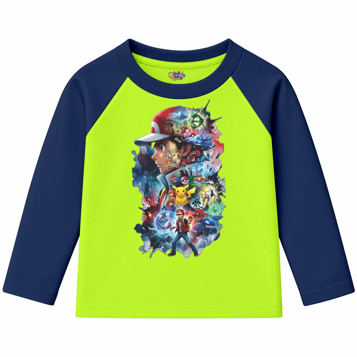 Ash Pokemon (Ragnal Sleeve Shirt)