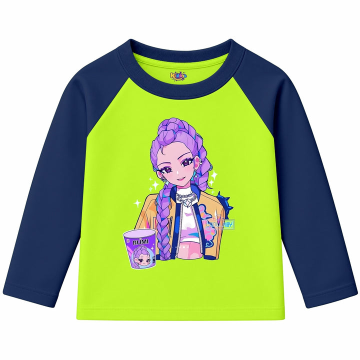 RUMI with Cup from KPop Demon Hunters (Ragnal Sleeve Shirt)