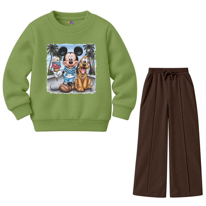 Mickey & Pluto Beach (Fleece Pair)