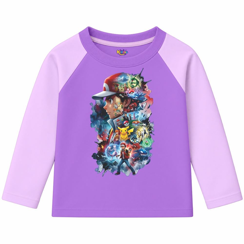 Ash Pokemon (Ragnal Sleeve Shirt)