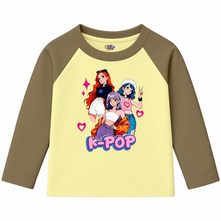 K-POP Anime Girl Group (Ragnal Sleeve Shirt)