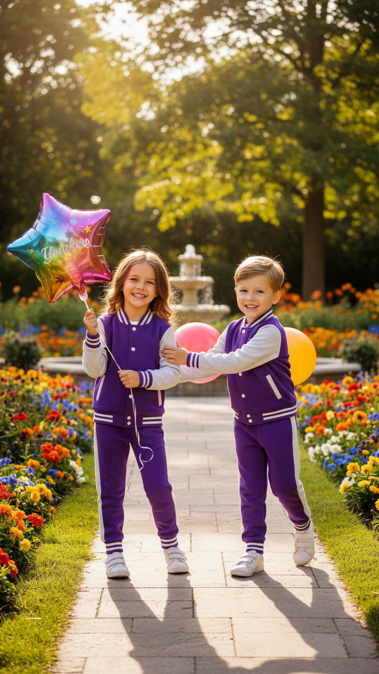 PURPLE GREY (Varsity Jacket pair) Premium Quality