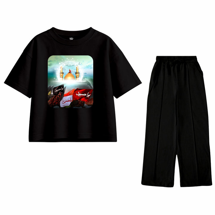 یا حُسیـــن علیـــہ الســـلام  Black Oversized Tracksuit