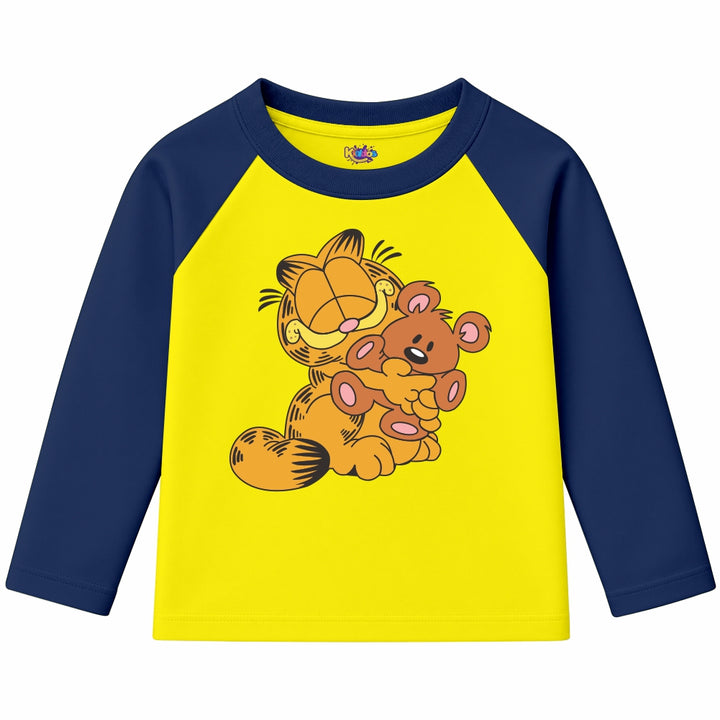 GARFIELD WITH BEAR (Ragnal Sleeve Shirt)