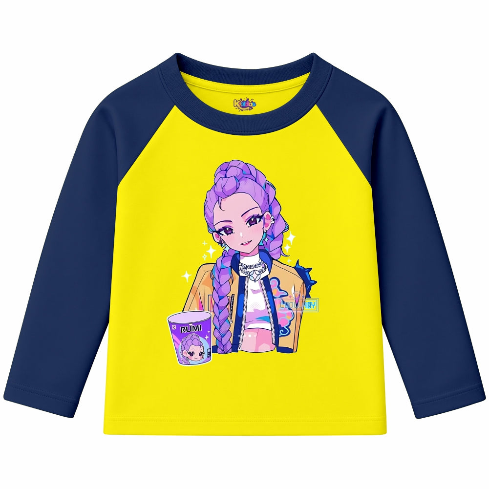 RUMI with Cup from KPop Demon Hunters (Ragnal Sleeve Shirt)