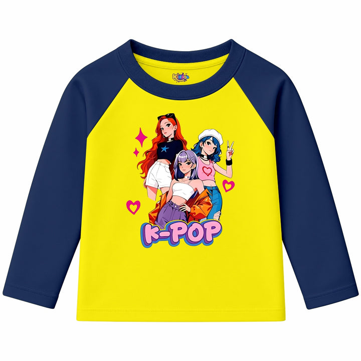 K-POP Anime Girl Group (Ragnal Sleeve Shirt)