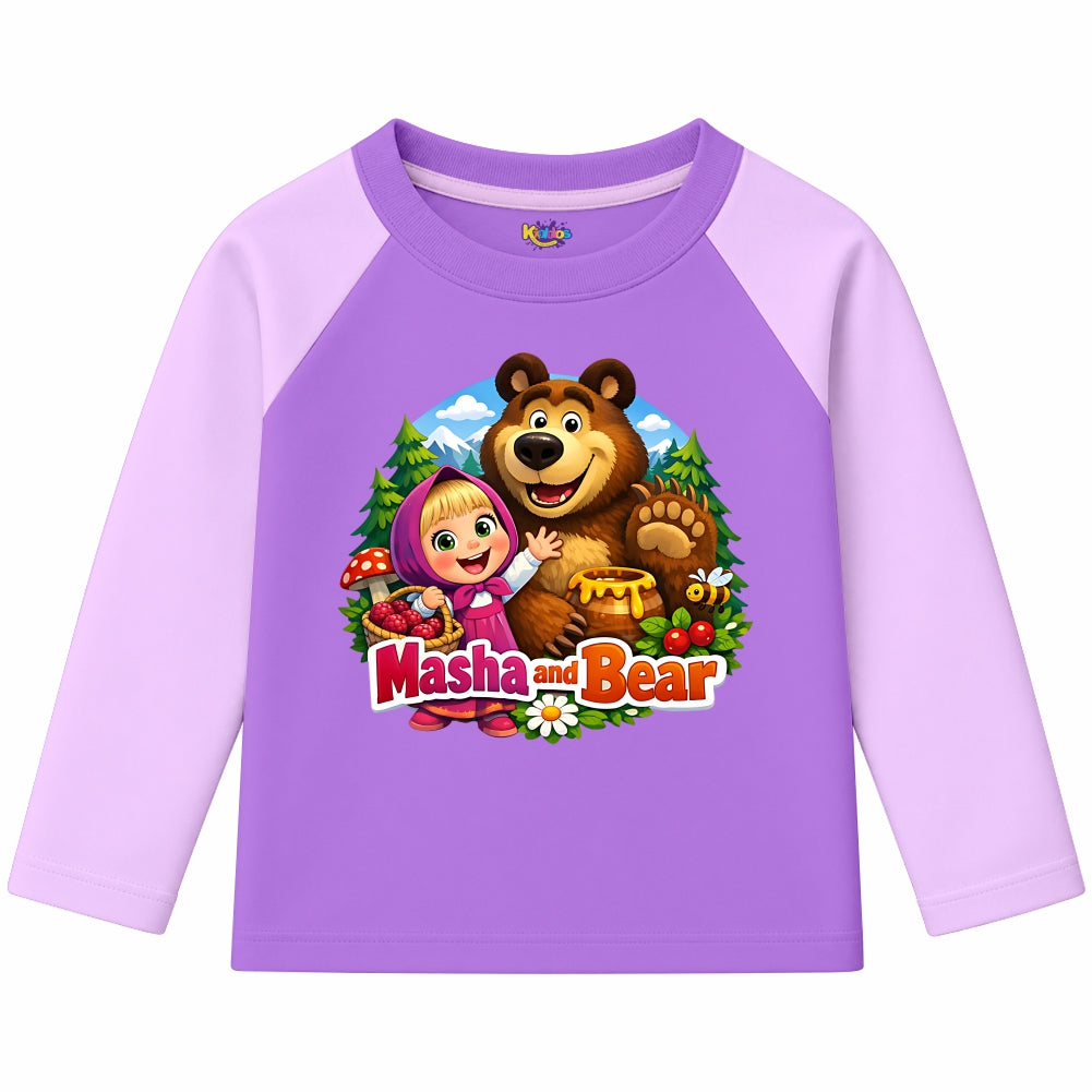 Masha and Bear (Ragnal Sleeve Shirt)