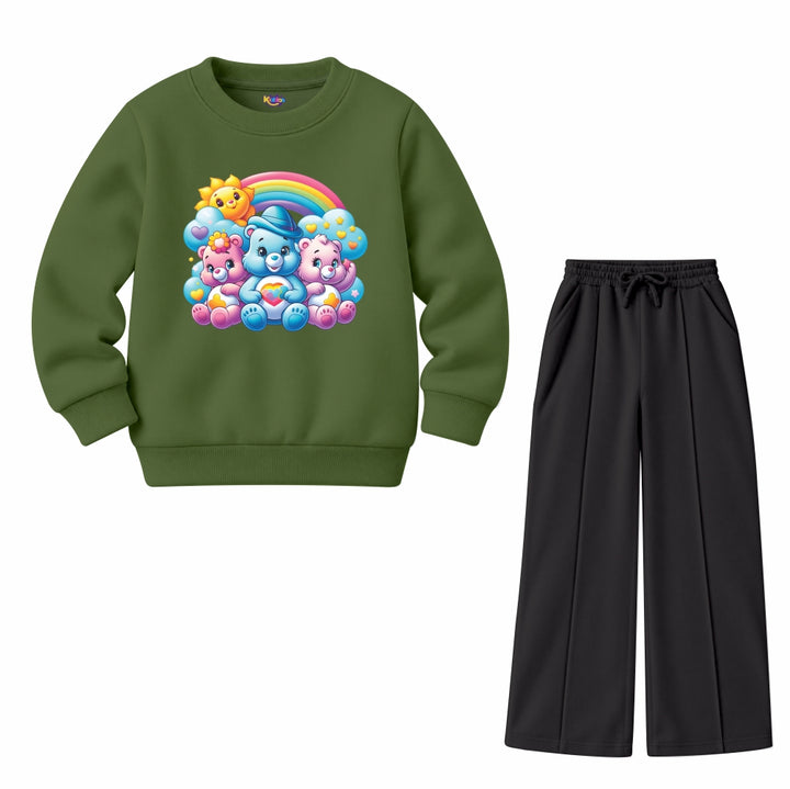 Girls Rainbow Bears (Fleece Pair)