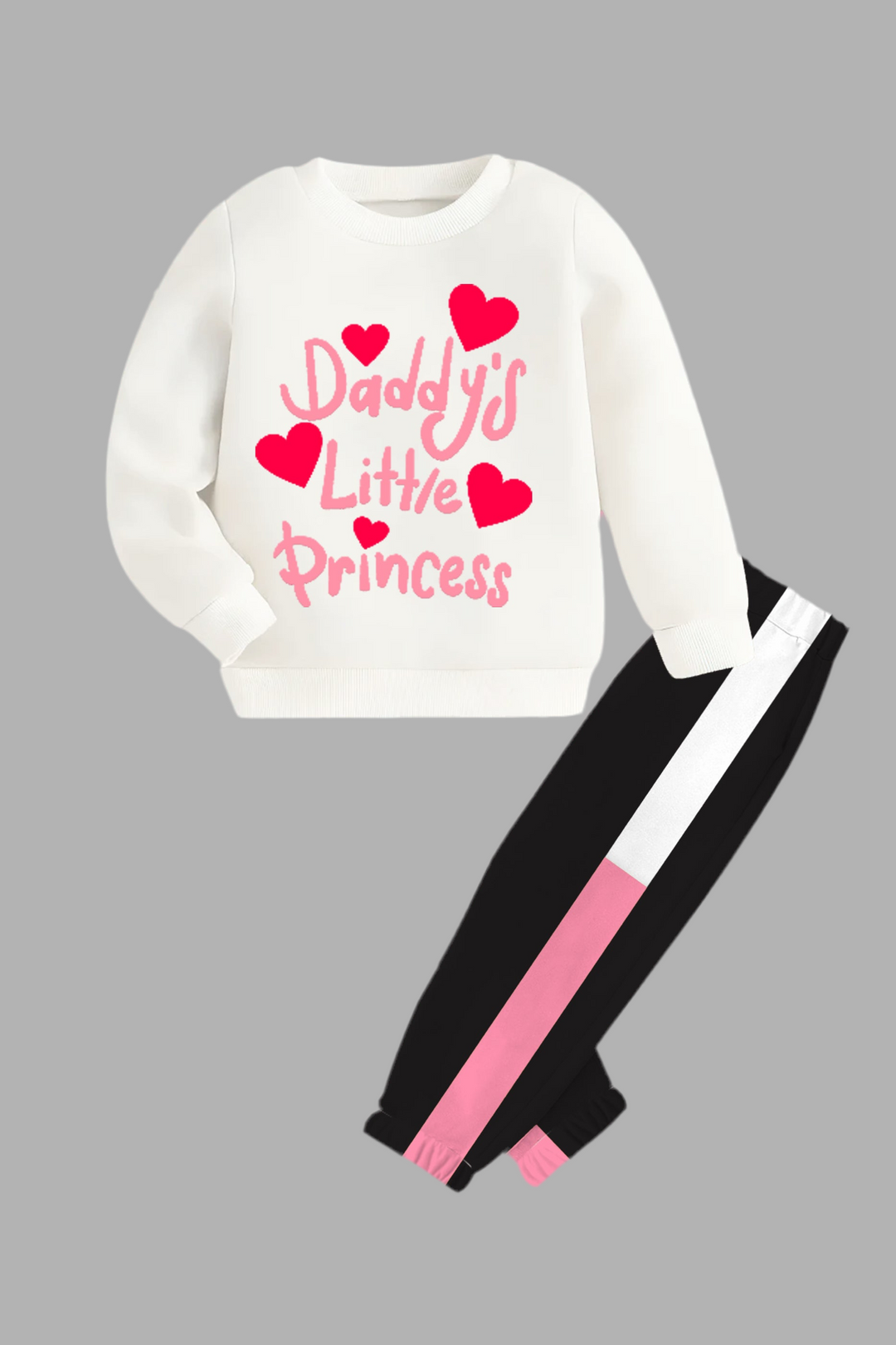 DADDY LITTLE PRINCESS PUFF PRINTED FLEECE PAIR