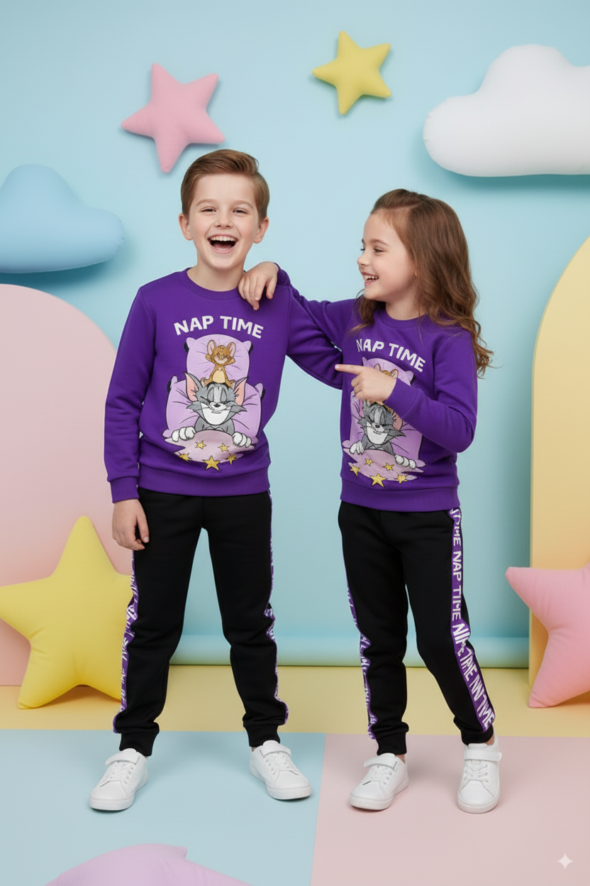 NAP TIME TOM & JERRY FLEECE PAIR