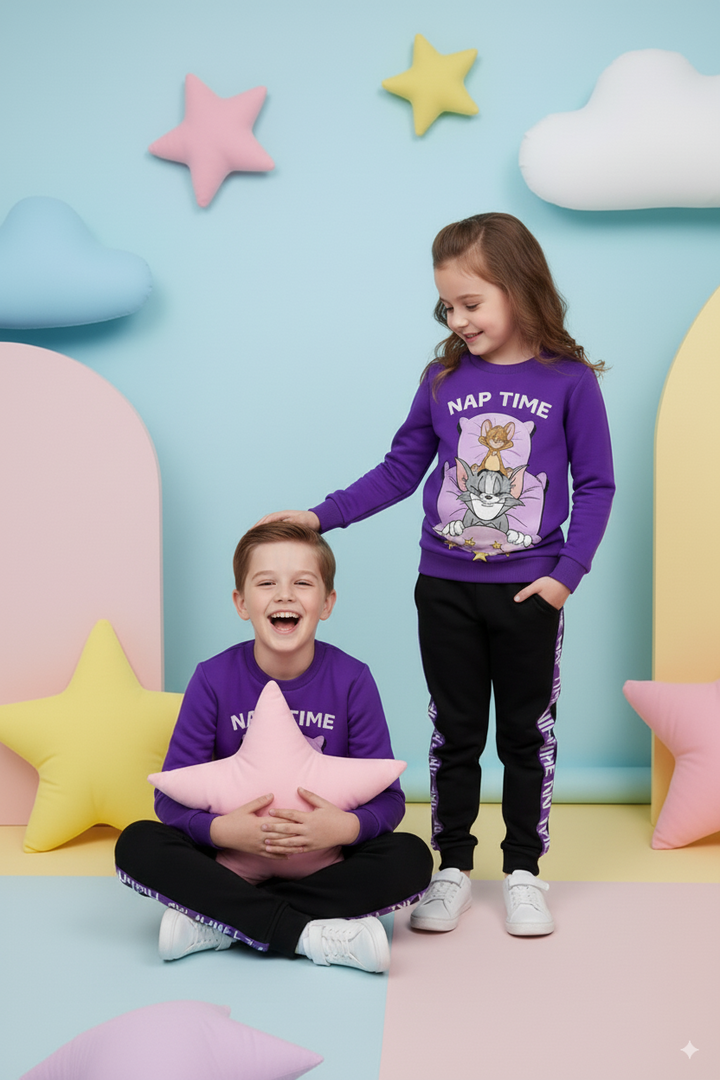 NAP TIME TOM & JERRY FLEECE PAIR