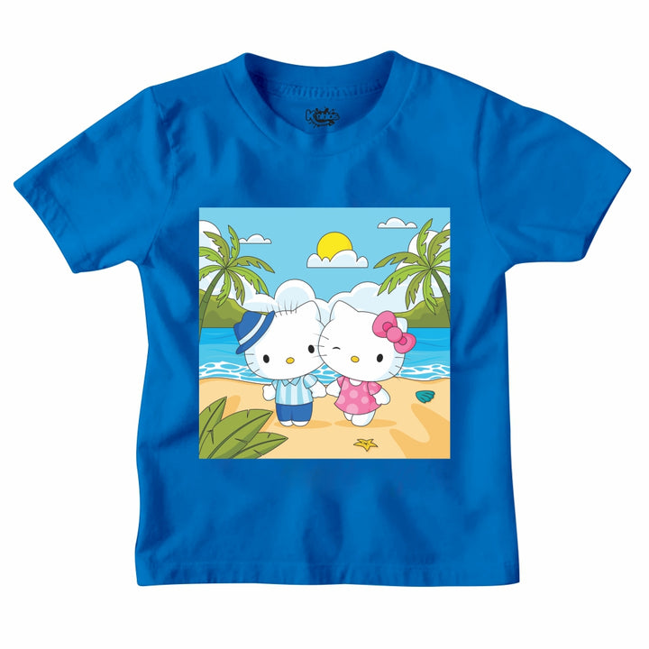 HELLO KITTI SUMMER BEACH T-SHIRT